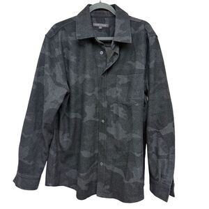 Slate & stone wool blend long sleeve button down shirt size xl